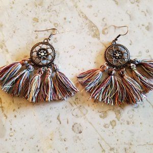 Tassel Earrings: Multicolor - NWOT